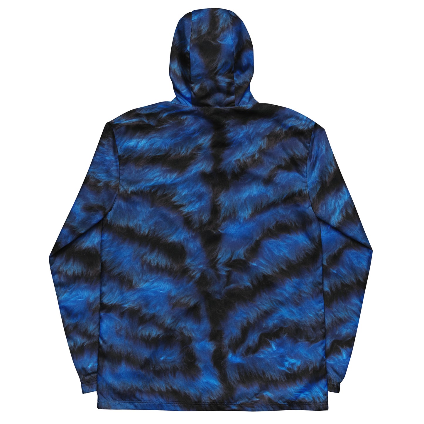 Blue and Black fur unisex windbreaker