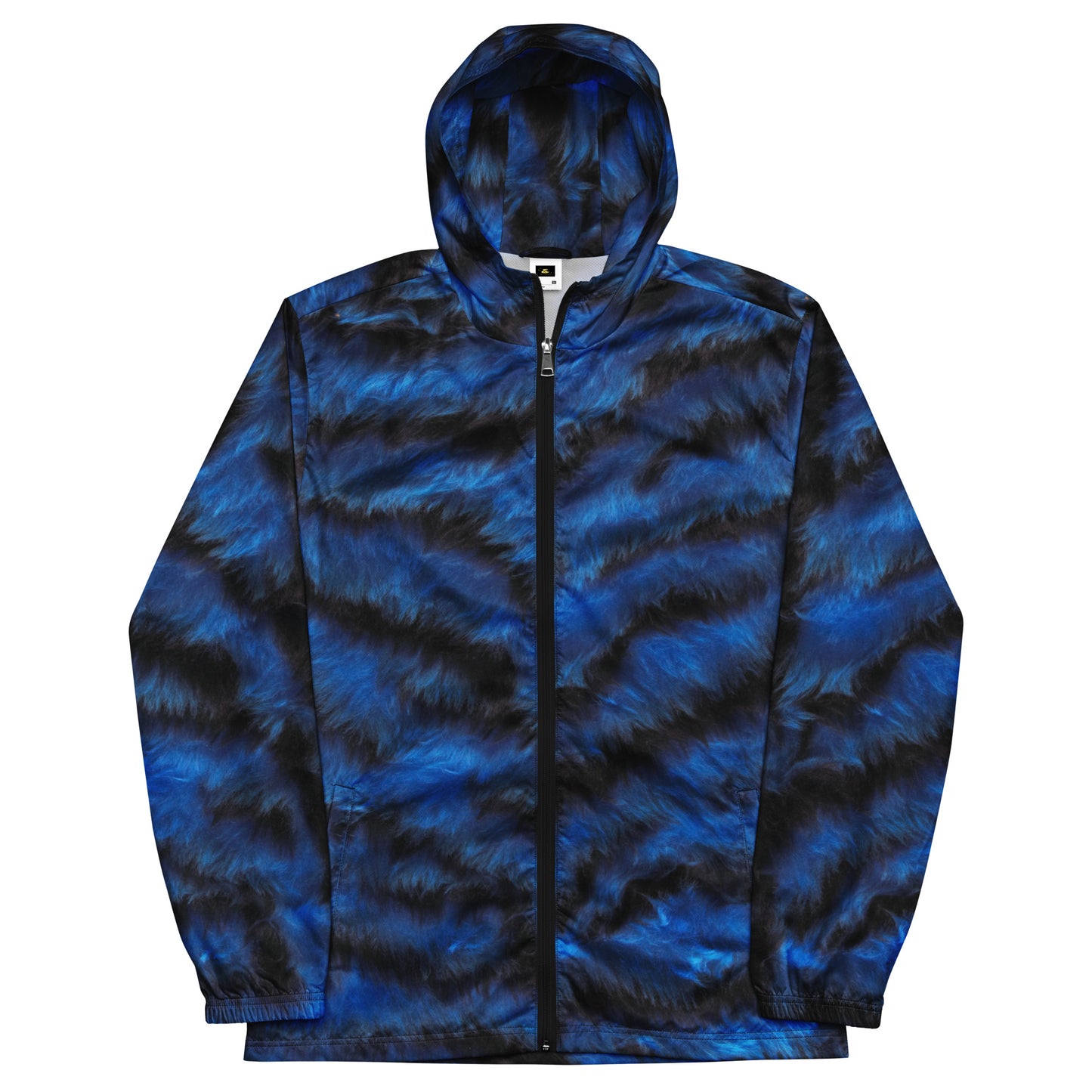 Blue and Black fur unisex windbreaker