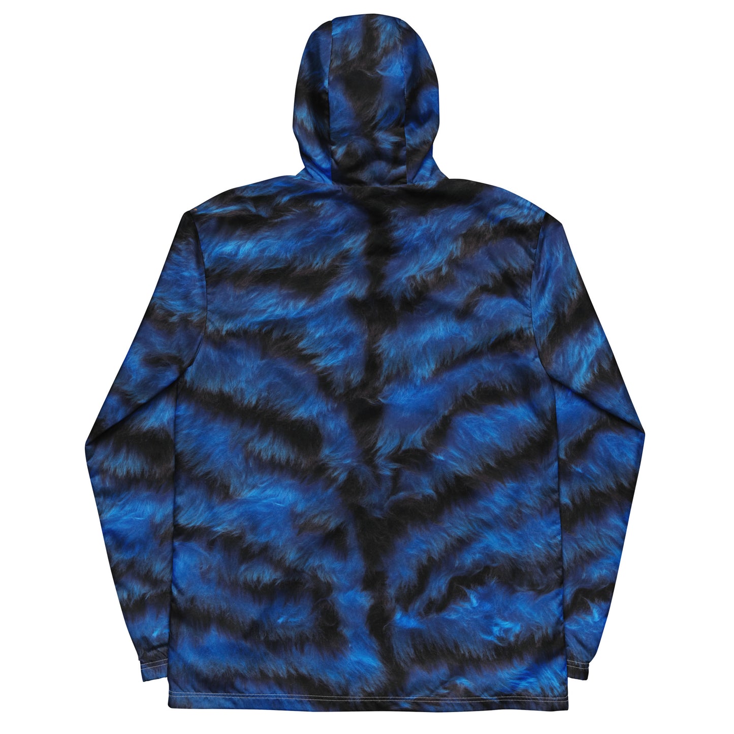 Blue and Black fur unisex windbreaker